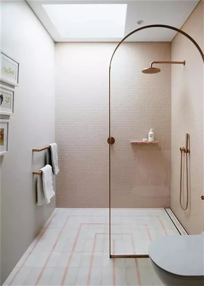 Wetroom douch ekran douch panèl vè