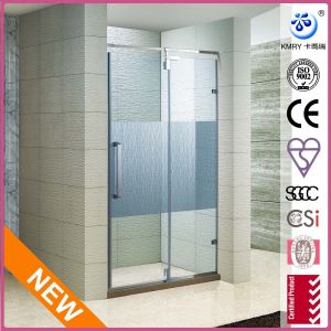 Miray nan miray frameless artikulé ekran douch, 46 ~ 60 pous w, 3/8 pous pwoteksyon vè kouch, chrome fini (KD3501)