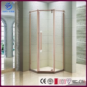 Semi-frameless neo ang mache nan douch patiraj pòt pivot charnyèr, lide sal douch kontanporen, 3/8 pous pòt an vit (KK3401)