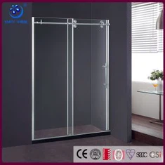 Frameless glisman Glass douch patiraj, 36 nan . dx 48 nan . W, 3/8 a 1/2 vè, fwote nikèl Nerjaveèi asye fini (KD8013b)